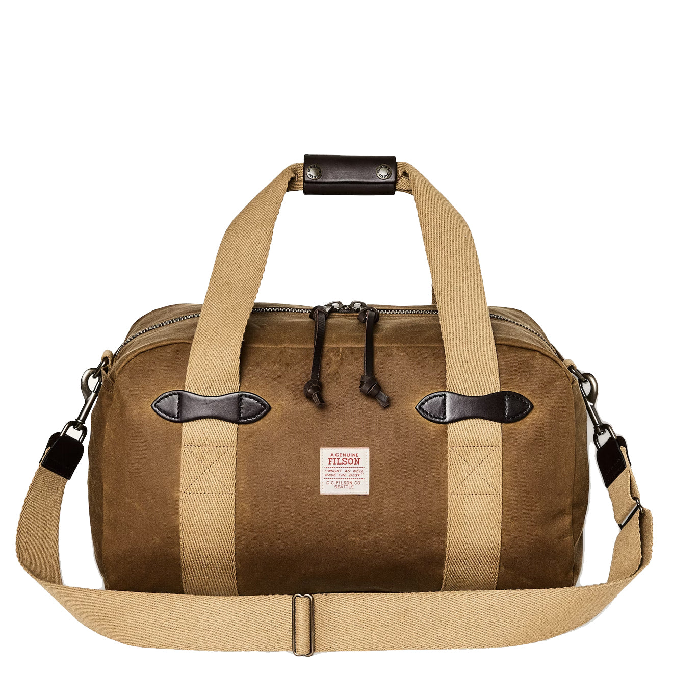 Filson Small Tin Cloth Duffle Bag Dark Tan - The Sporting Lodge