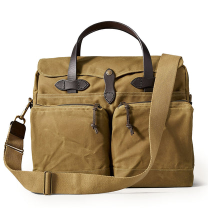 Filson 24-Hour Tin Cloth Briefcase Dark Tan - The Sporting Lodge