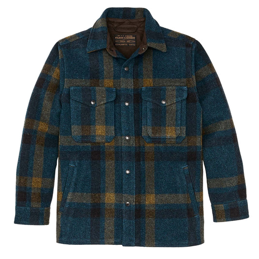 Filson Lined Mackinaw Jac-Shirt Teal / Ochre Plaid - The Sporting Lodge