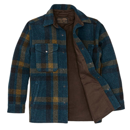 Filson Lined Mackinaw Jac-Shirt Teal / Ochre Plaid