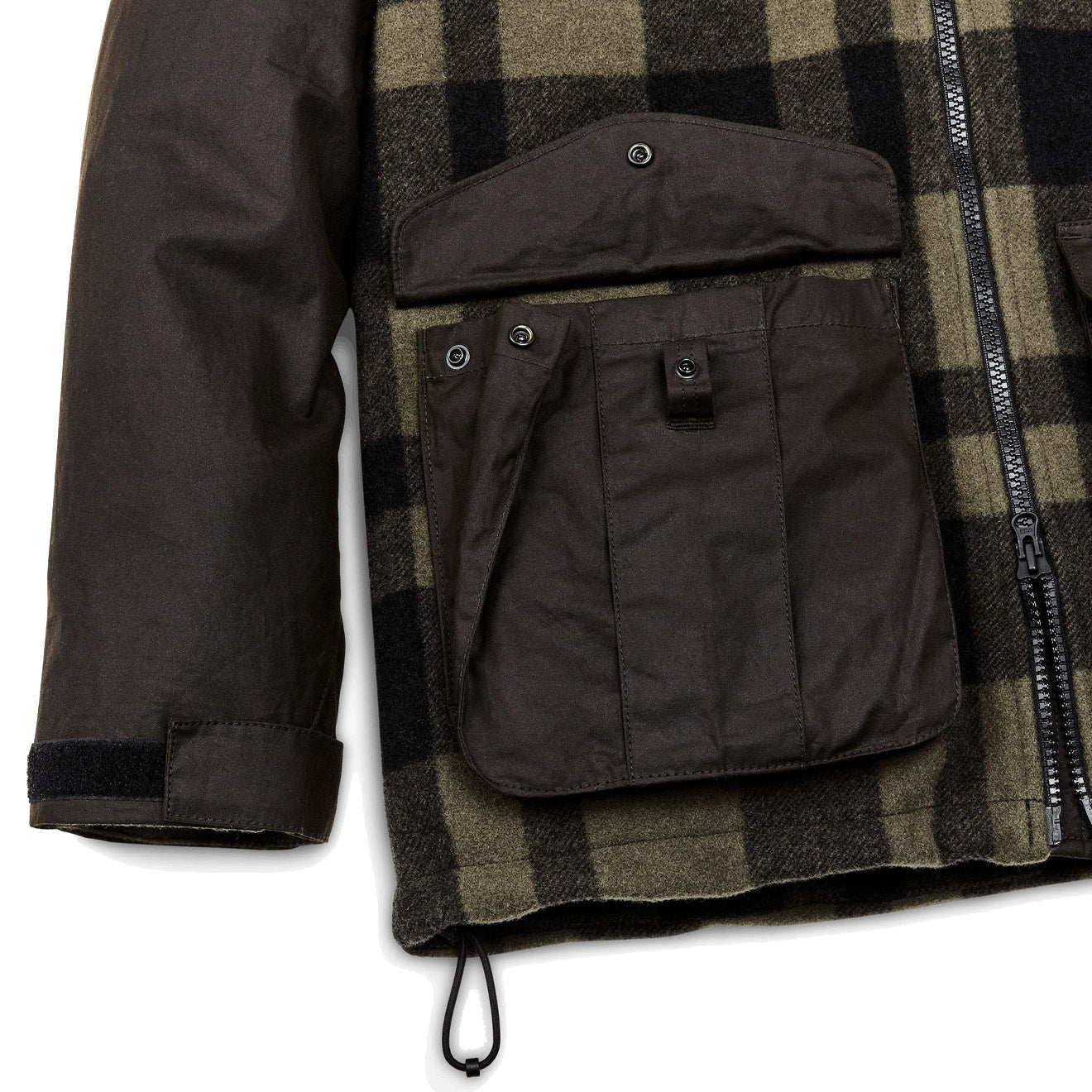 Filson Mackinaw Hunting Jacket Otter Green Black Plaid