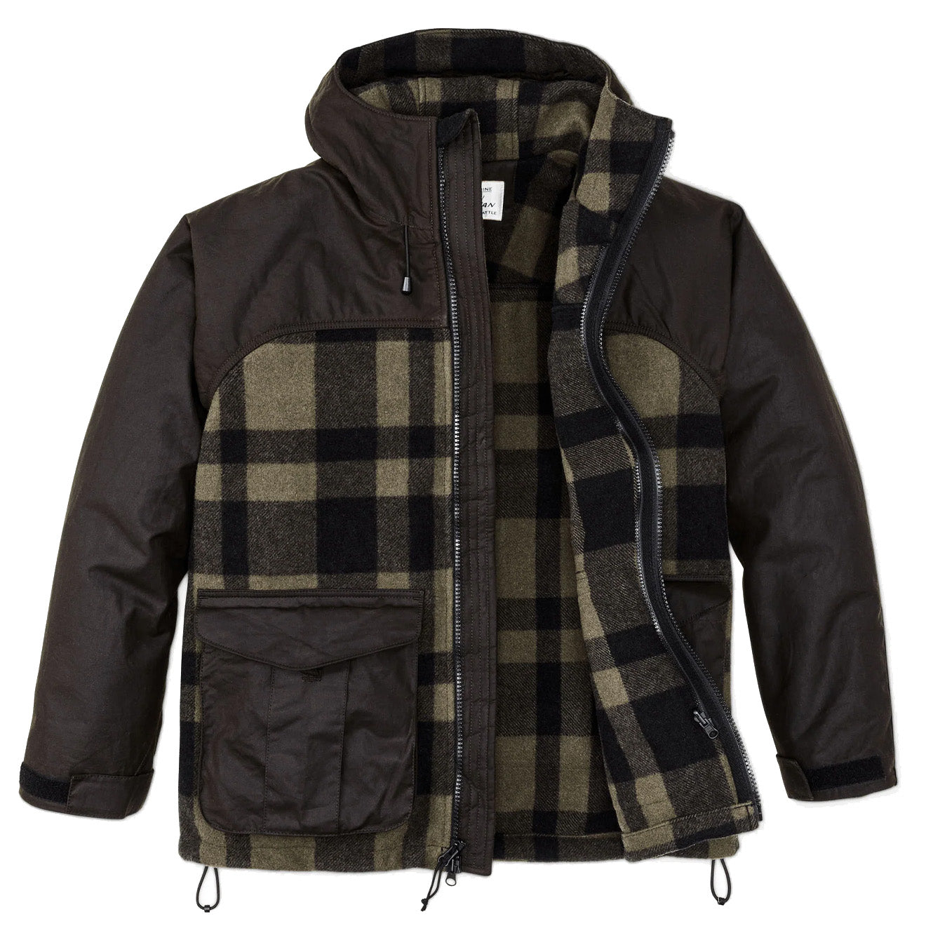 Filson Mackinaw Hunting Jacket Otter Green / Black Plaid - The Sporting Lodge