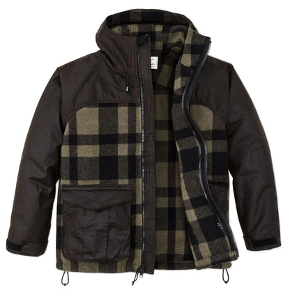 Filson Mackinaw Hunting Jacket Otter Green / Black Plaid - The Sporting Lodge