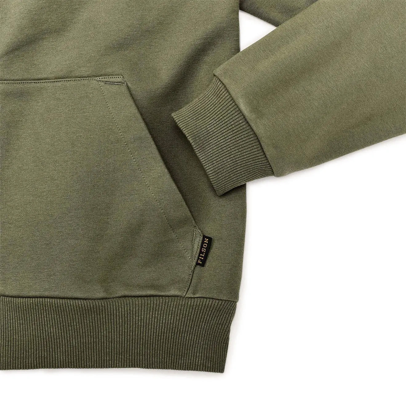 Filson Prospector Full Zip Hoodie 13Oz Cotton Blend Fleece Olive Drab - The Sporting Lodge