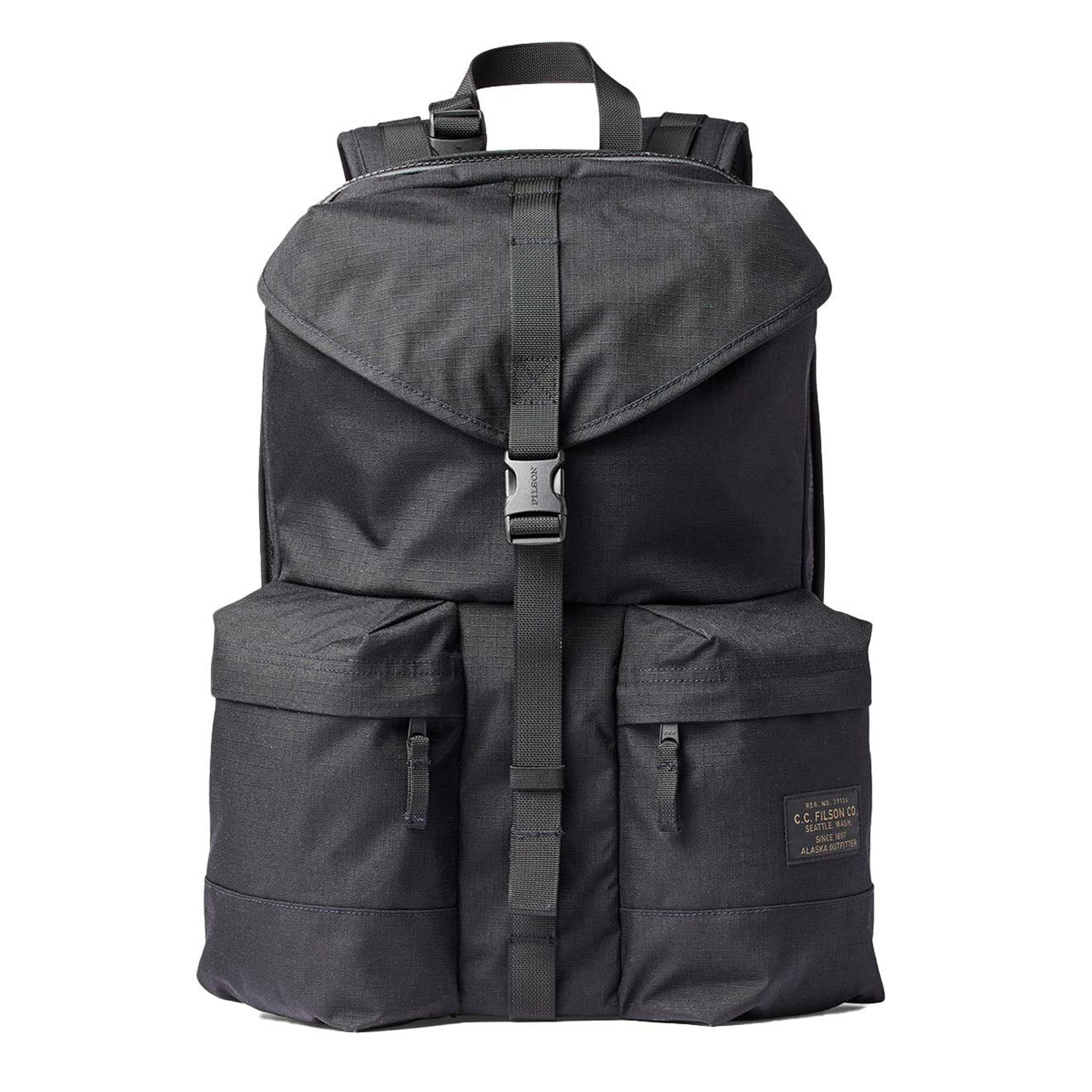 Filson Ripstop Nylon Backpack Black - The Sporting Lodge