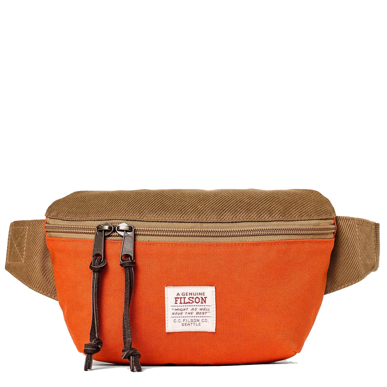 Filson Surveyor Crossbody Pack Dark Tan / Flame