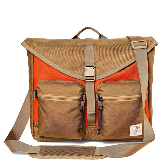 Filson Surveyor Messenger Bag Dark Tan / Flame - The Sporting Lodge