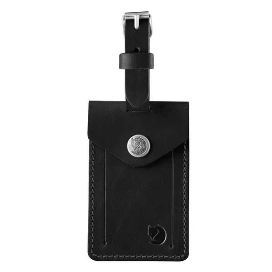 Fjallraven Leather Luggage Tag Black - The Sporting Lodge