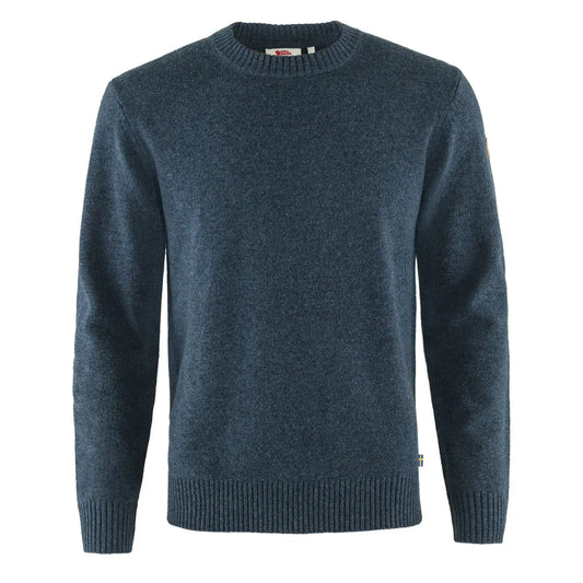 Fjallraven Ovik Round Neck Sweater Navy - The Sporting Lodge