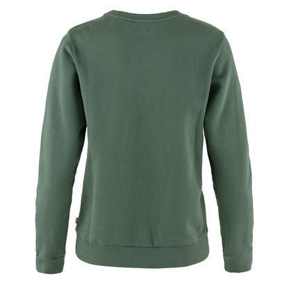 Fjallraven Womens Logo Sweater Deep Patina / Misty Green-2