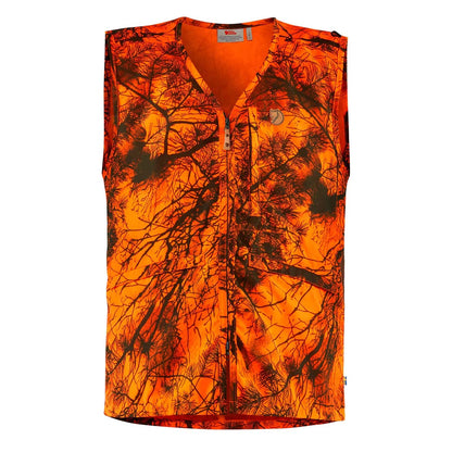 Fjallraven Varmland Vest Orange Camo - The Sporting Lodge