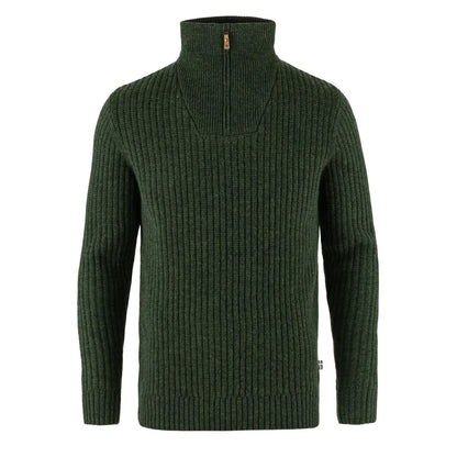 Fjallraven Ovik Half Zip Knit Deep Forest - The Sporting Lodge