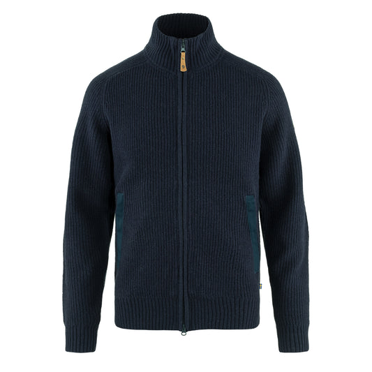 Fjallraven Ovik Zip Cardigan Knit Dark Navy