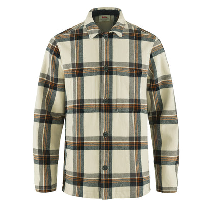 Fjallraven Singi Flannel Overshirt Chalk White / Dark Navy - The Sporting Lodge