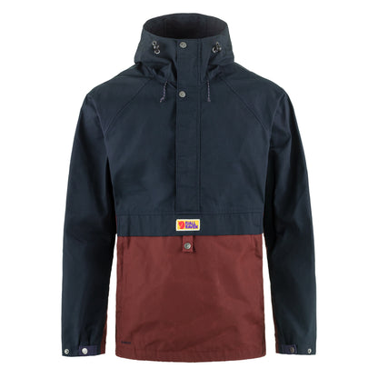 Fjallraven Vardag Anorak Dark Navy / Maroon - The Sporting Lodge