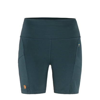 Fjallraven Womens Abisko 6 Inch Shorts Tights Mountain Blue - The Sporting Lodge