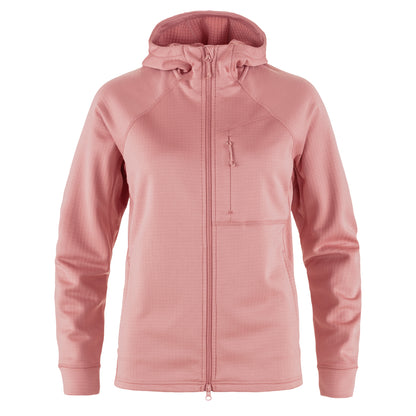 Fjallraven Womens Abisko Grid Fleece Hoodie Dusty Rose - The Sporting Lodge