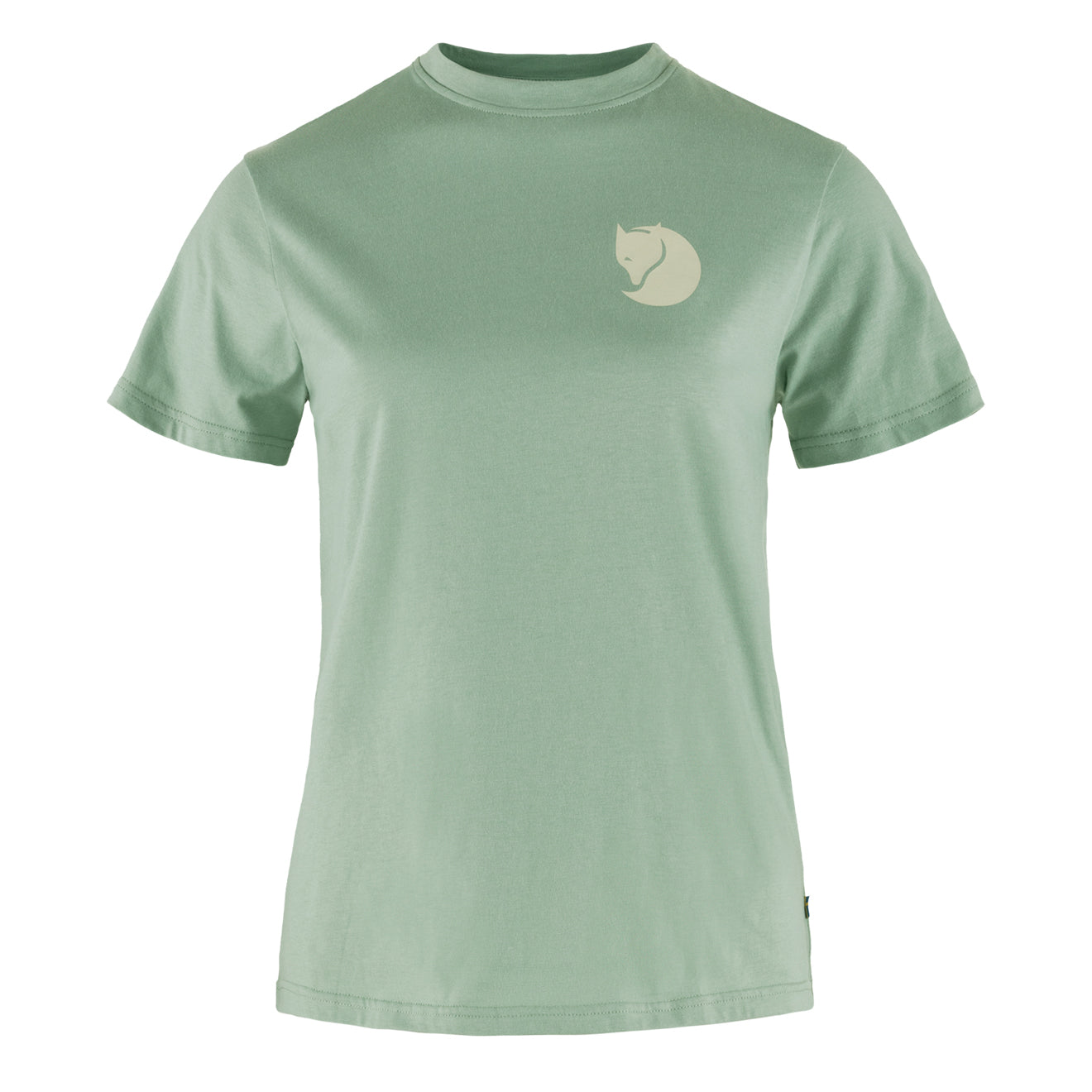 Fjallraven Womens Fox Boxy Logo Tee Misty Green - The Sporting Lodge