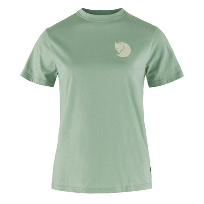 Fjallraven Womens Fox Boxy Logo Tee Misty Green - The Sporting Lodge