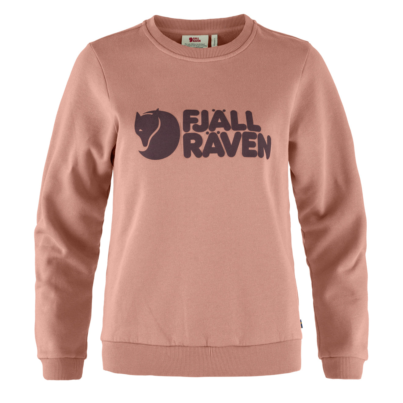 Fjallraven Womens Logo Sweater Dusty Rose / Port - The Sporting Lodge