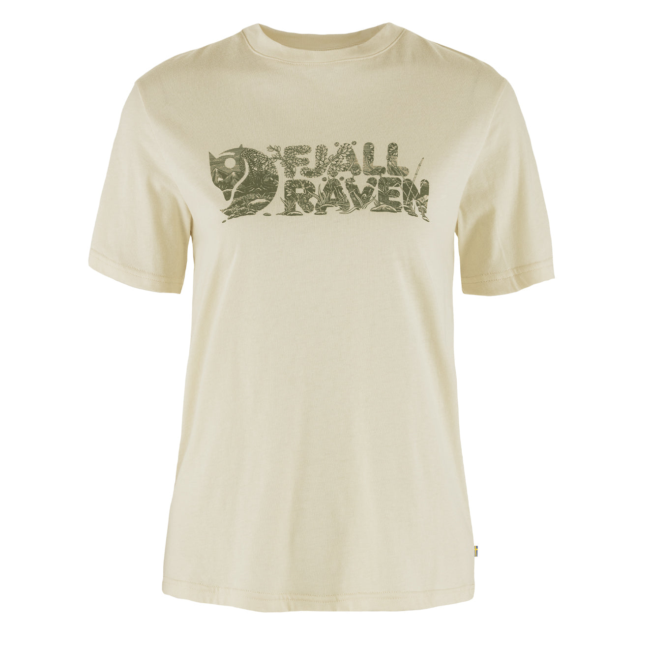 Fjallraven Womens Lush Logo T-Shirt Chalk White - The Sporting Lodge