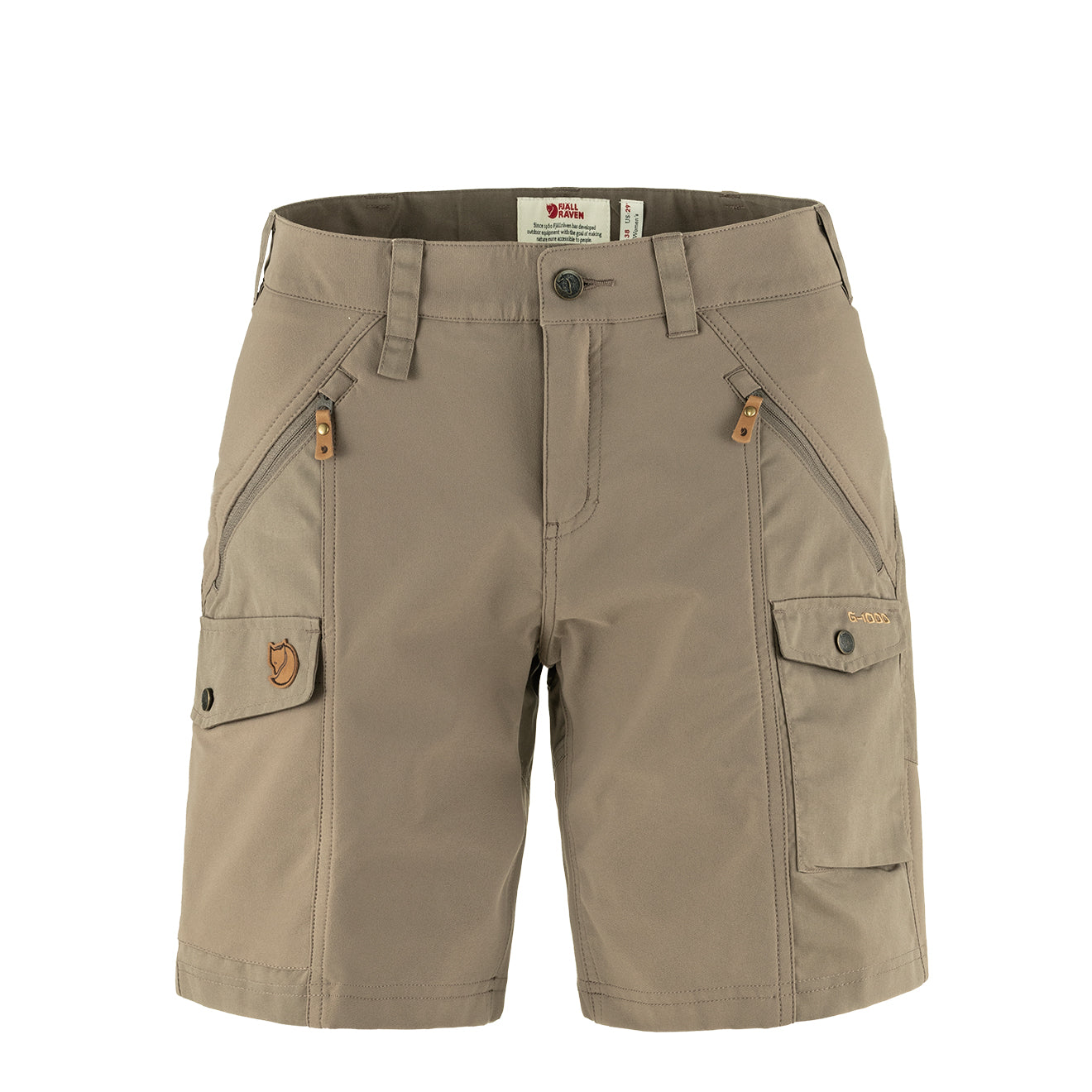 Fjallraven Womens Nikka Curved Shorts Suede Brown - The Sporting Lodge