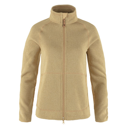 Fjallraven Womens Ovik Fleece Zip Sweater Dune Beige - The Sporting Lodge