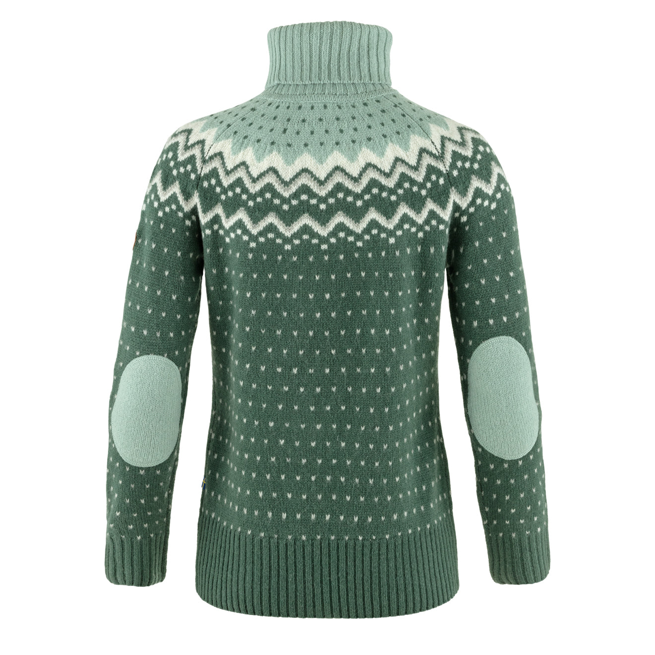 Fjallraven Womens Ovik Knit Roller Neck Deep Patina / Misty Green - The Sporting Lodge