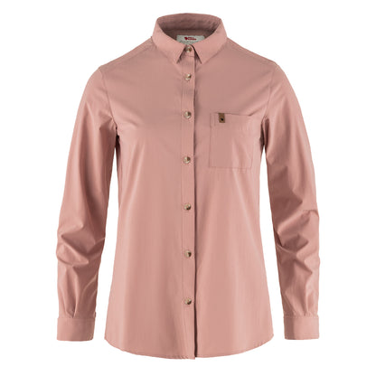 Fjallraven Womens Ovik Lite Shirt LS Dusty Rose - The Sporting Lodge