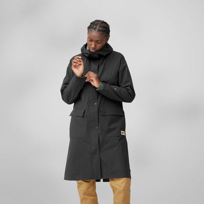 Fjallraven Womens Vardag Rain Parka Black