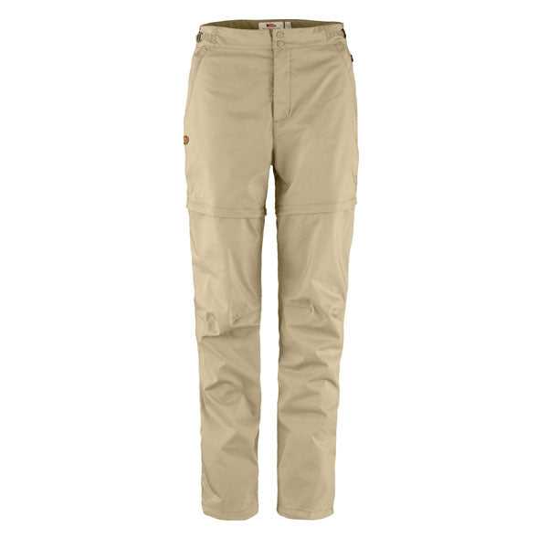 Fjallraven Womens Abisko Hike Zip-Off Trousers Reg Leg Fossil - The Sporting Lodge