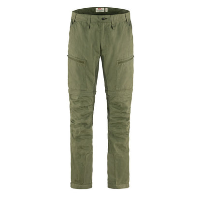 Fjallraven Abisko Lite Trekking Zip-Off Regular Trousers Green-Laurel Green - The Sporting Lodge