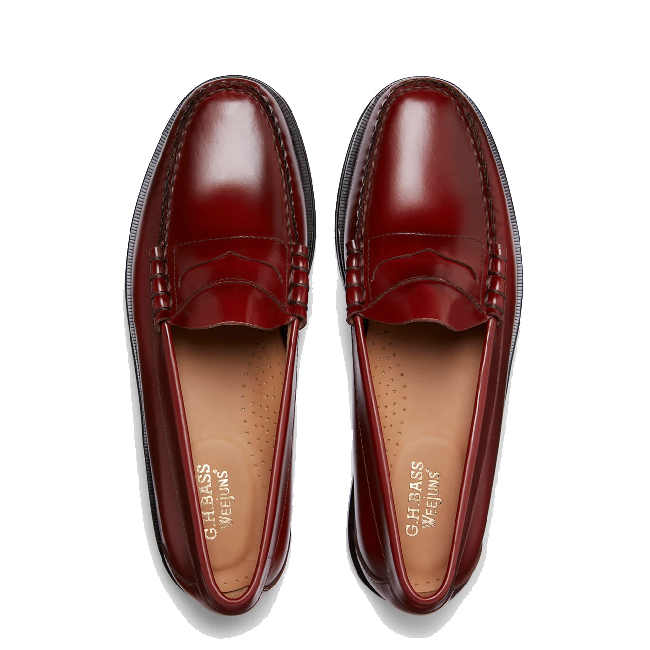 G.H.Bass Weejuns Larson Penny Loafers Smoke Paprika Leather