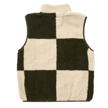 Gramicci Checkered Sherpa Vest Natural / Olive Check