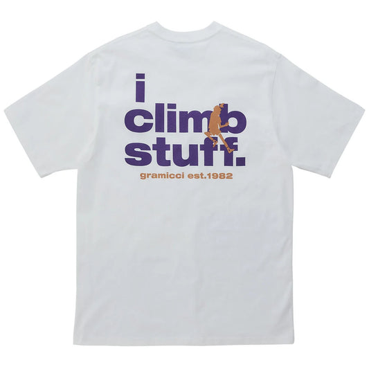 Gramicci I Climb Stuff T-Shirt White - The Sporting Lodge