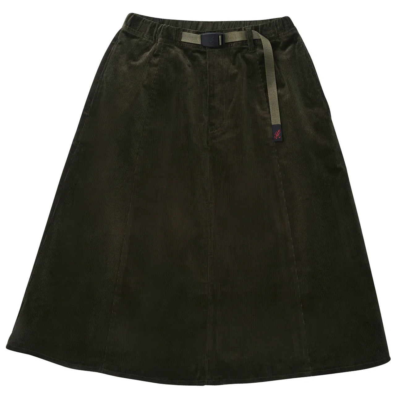 Gramicci Womens Paneled Midi Skirt Olive Green