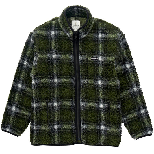 Gramicci Shadow Plaid Sherpa Jacket Olive Shadow Plaid - The Sporting Lodge