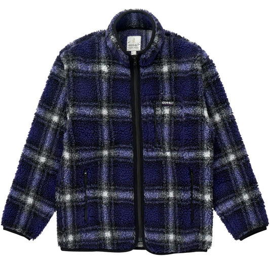 Gramicci Shadow Plaid Sherpa Jacket Purple Shadow Plaid - The Sporting Lodge