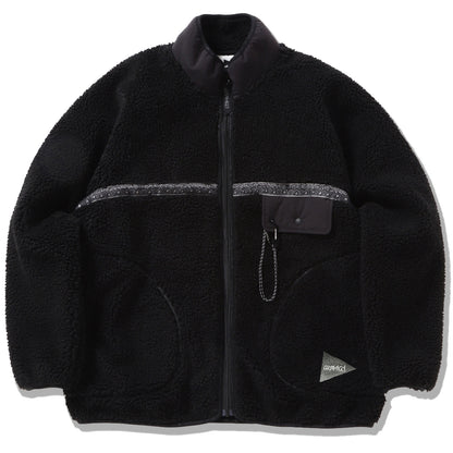 Gramicci x And Wander JQ Tape Fleece Jacket Black