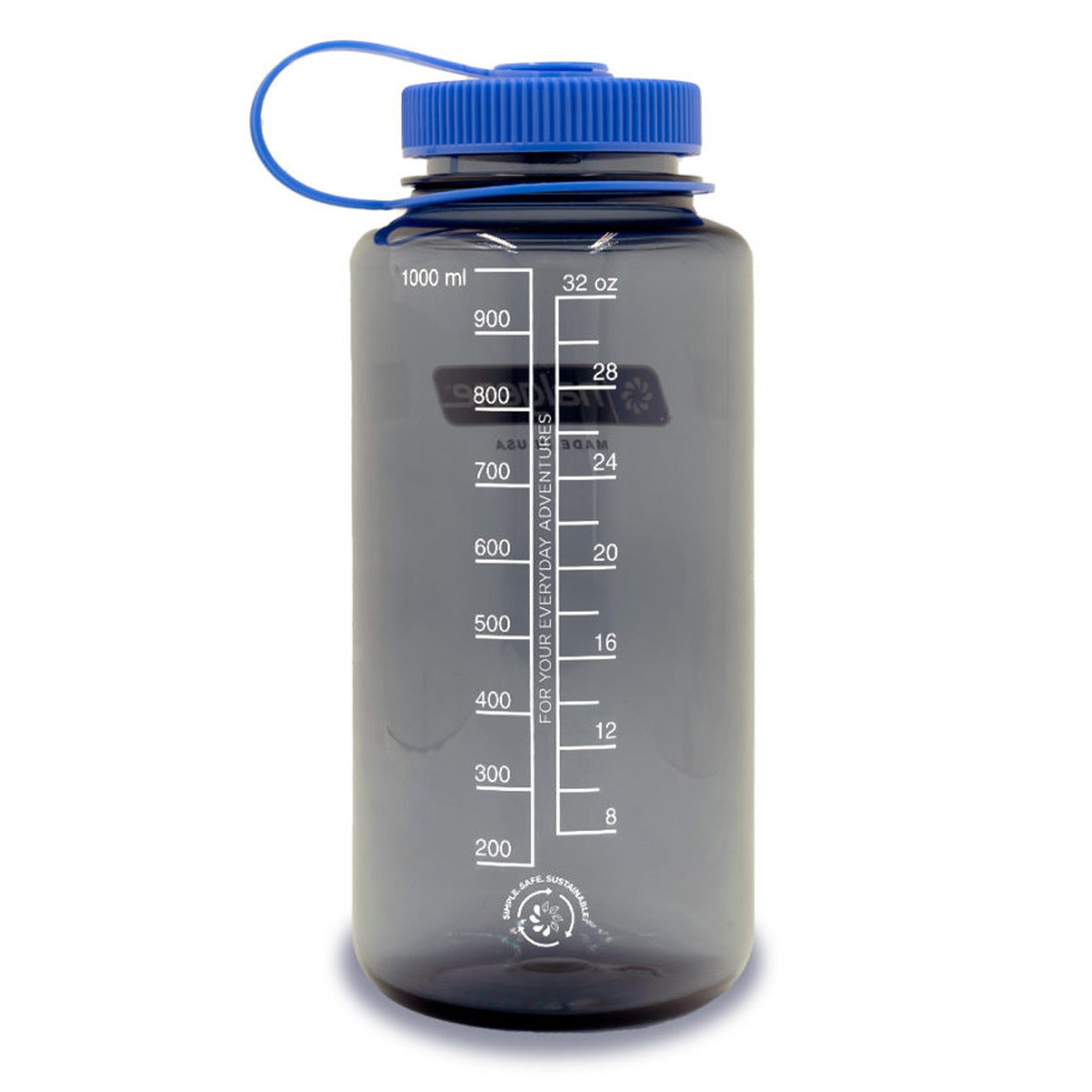 Nalgene Wide Mouth 1L Tritan Sustain Bottle Gray - The Sporting Lodge