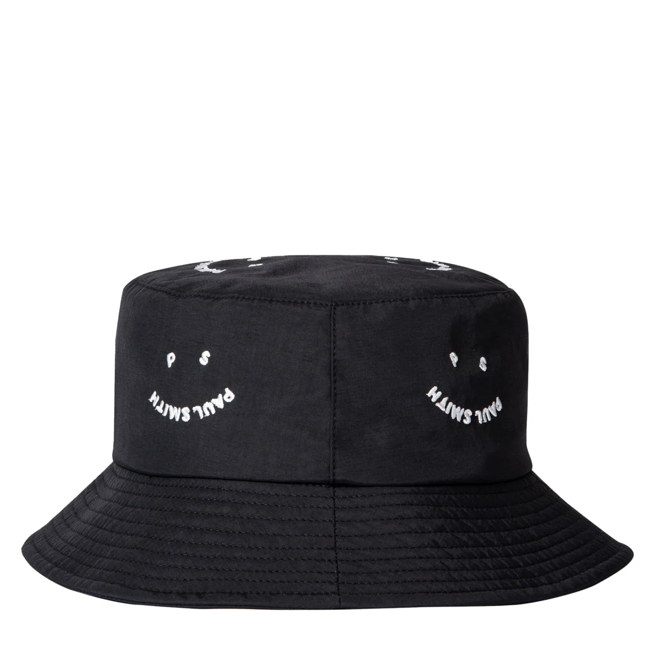 Paul Smith PS Happy Allover Bucket Hat Black