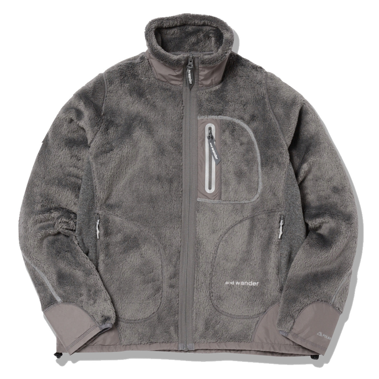 And Wander High Loft Fleece Jacket Dark Gray - The Sporting Lodge