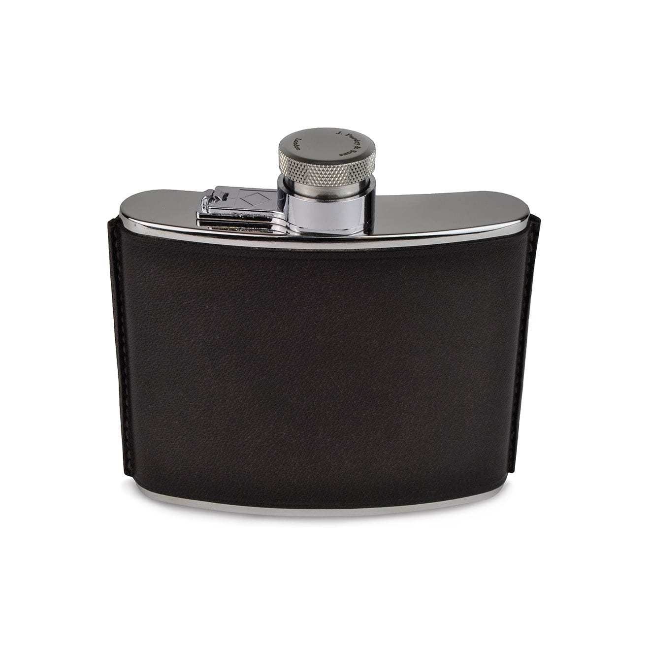 Purdey Hand Stitched 4oz Leather Flask Dark Brown - The Sporting Lodge