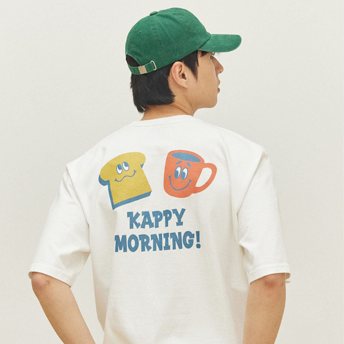 Kappy Kappy Morning Half T-Shirt Toru Fukuda Edition White