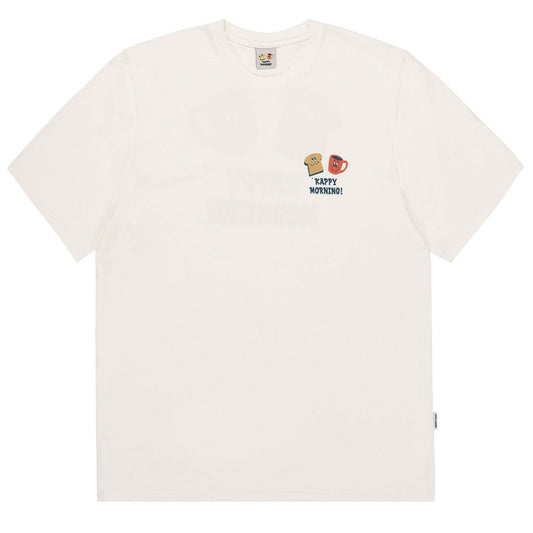 Kappy Kappy Morning Half T-Shirt Toru Fukuda Edition White