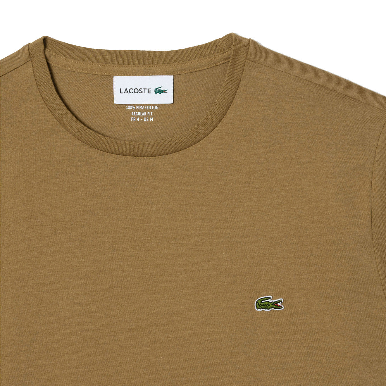 Lacoste Crew Neck Pima Cotton Jersey T-Shirt Cookie Brown - The Sporting Lodge