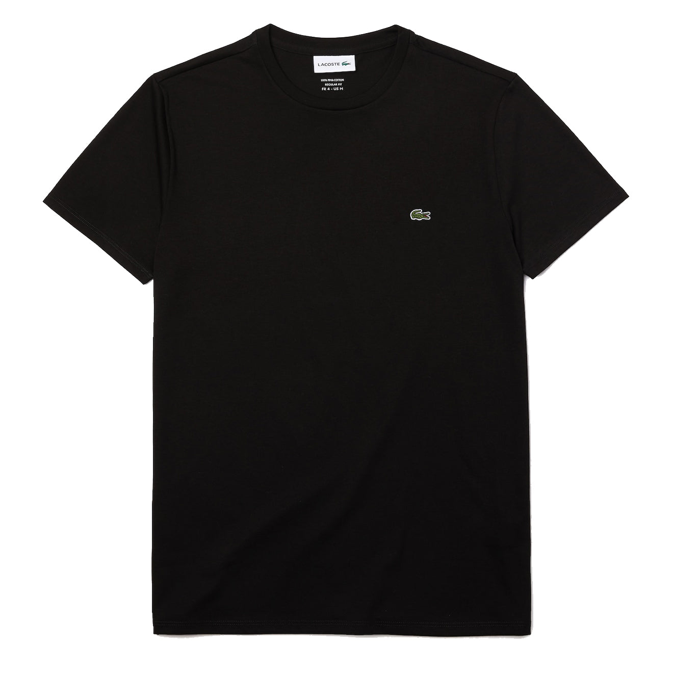 Lacoste Crew Neck Pima Cotton T-Shirt Black