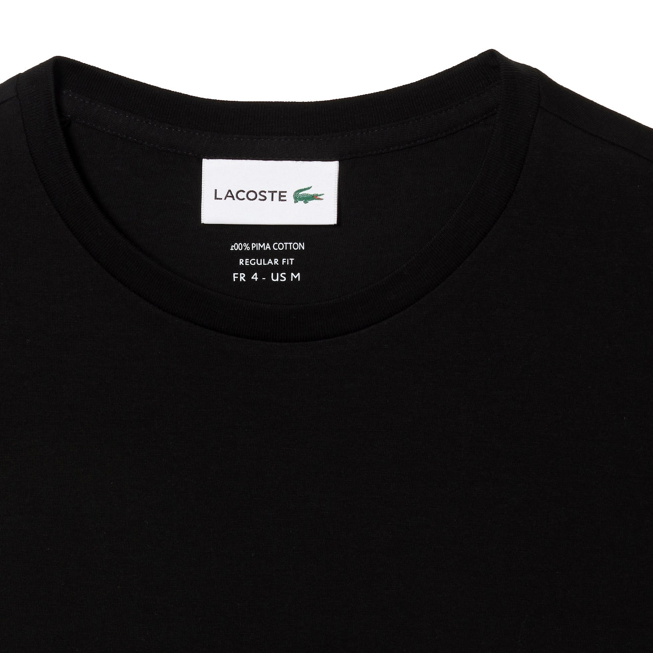 Lacoste Crew Neck Pima Cotton T-Shirt Black-2