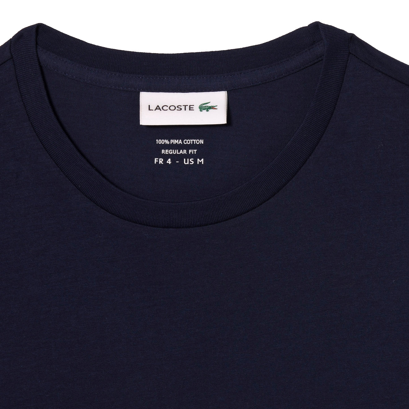 Lacoste Crew Neck Pima Cotton T-Shirt Navy Blue-2