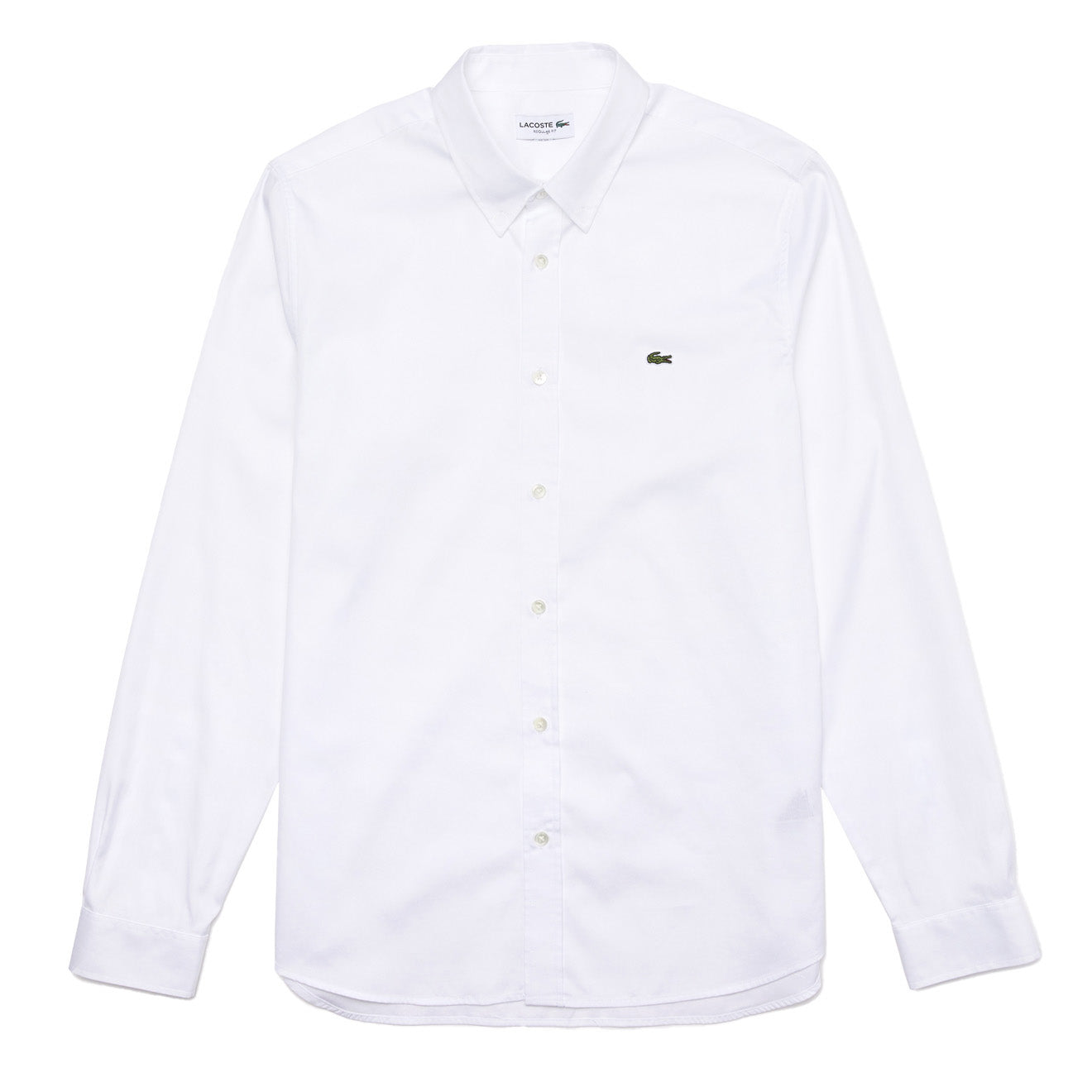 Lacoste L S Slim Fit Cotton Shirt White